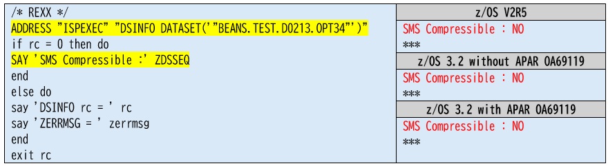 シズハ様確認ページ 194【z/OS 3.1/3.2注意点】 ISPFパネル（ISRUAIES）における「SMS